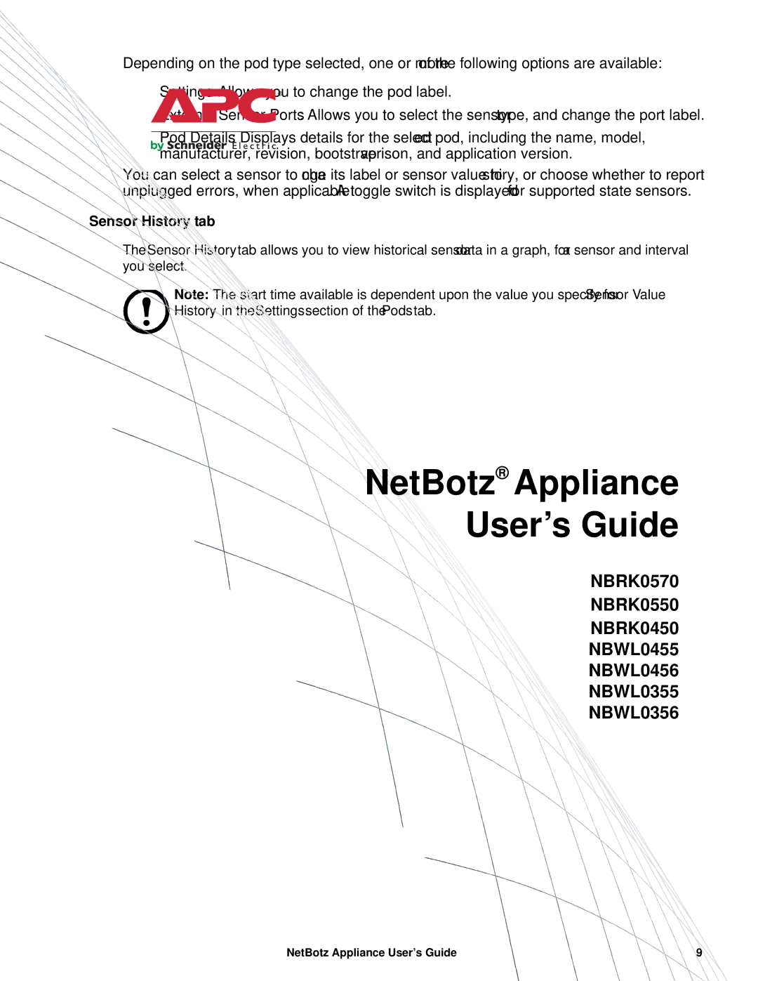 APC NBRK0450, NBRK0550, NBRK0570 manual Sensor History tab 