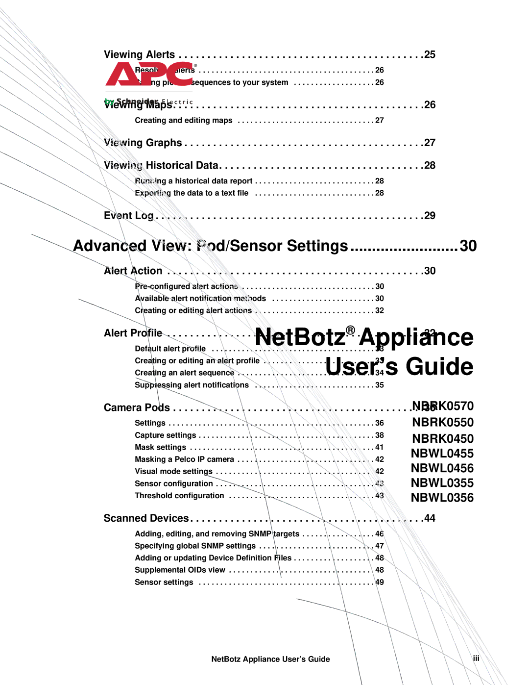 APC NBRK0570, NBRK0550, NBRK0450 manual Advanced View Pod/Sensor Settings 