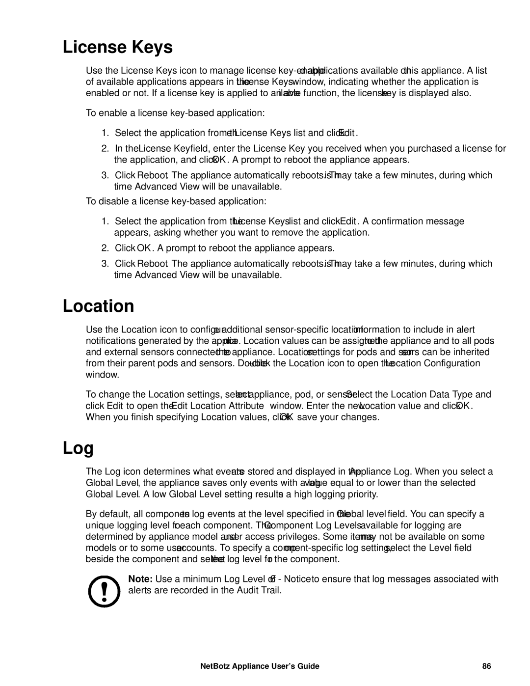 APC NBRK0550, NBRK0450, NBRK0570 manual License Keys, Location, Log 