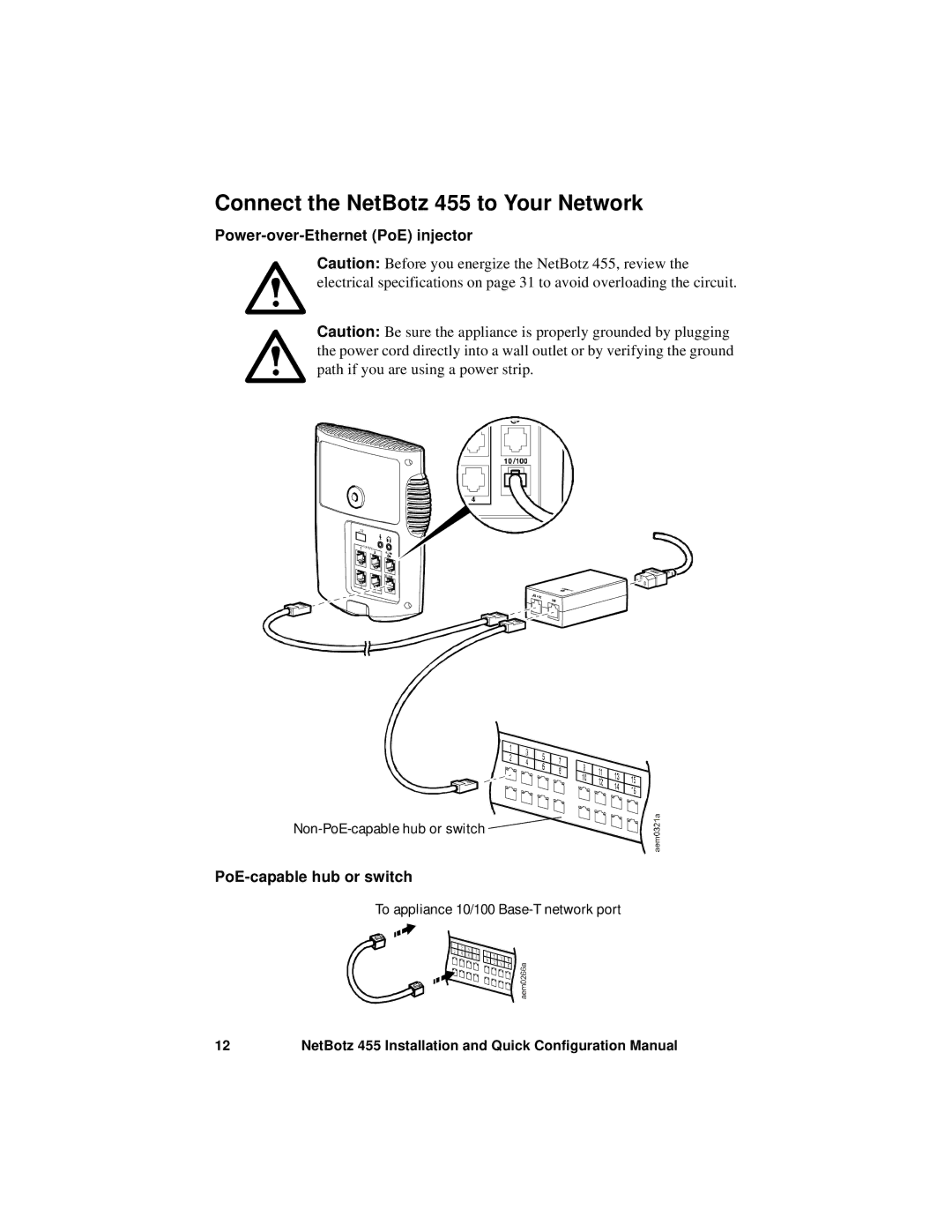 APC NBWL0455, NBWL0456 configurationmanual Connect the NetBotz 455 to Your Network 