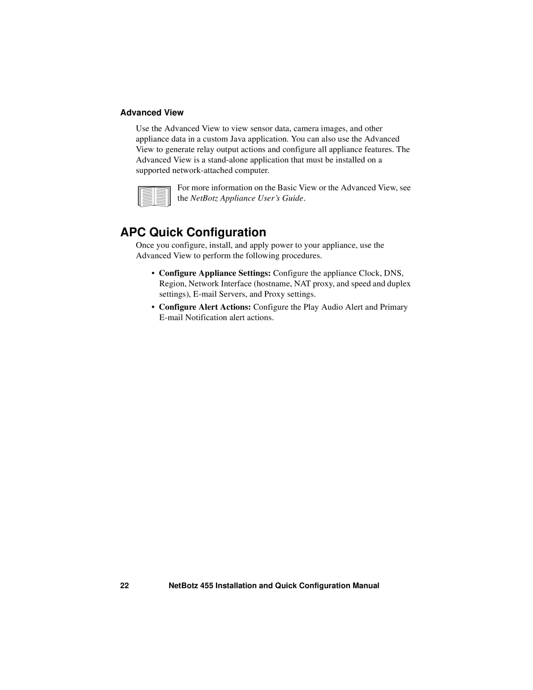 APC NBWL0455, NBWL0456 configurationmanual APC Quick Configuration, Advanced View 