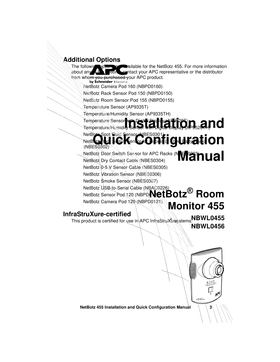 APC NBWL0456, NBWL0455 configurationmanual Additional Options, InfraStruXure-certified 