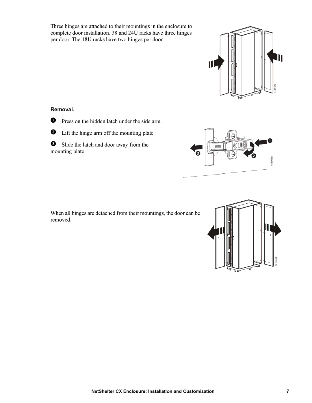 APC AR4038A, NS1435A manual Removal 