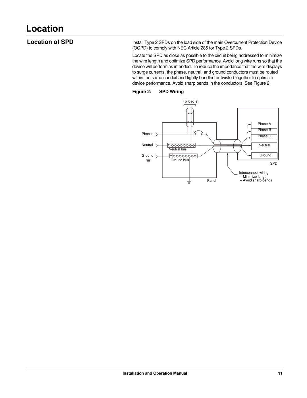 APC PMF3XS-B, PMP3XS-B, PMJ3XS-B, PMH3XS-B, PML3XS-B, PMG3XS-B operation manual Location of SPD 