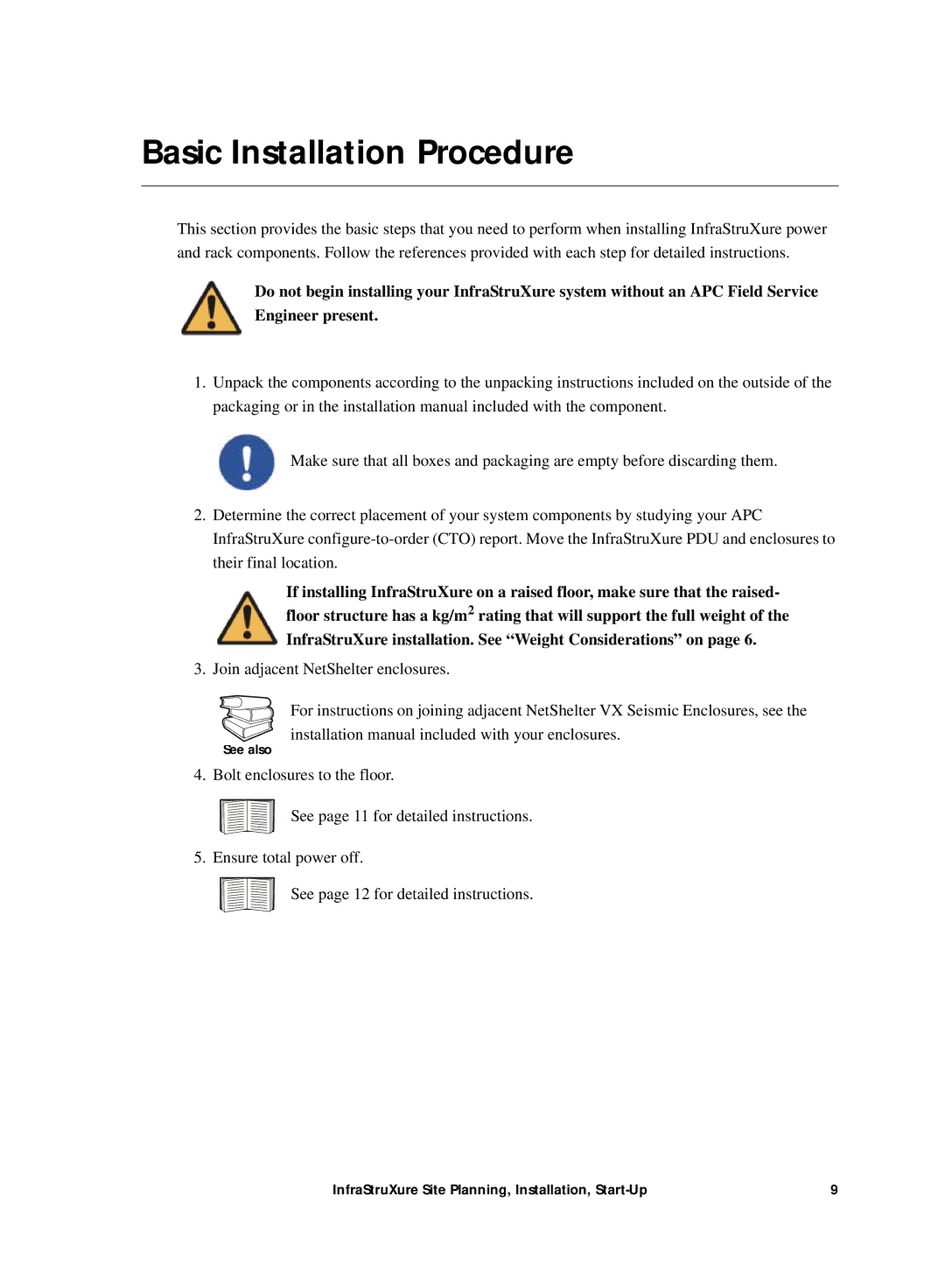 APC Power Supply manual Basic Installation Procedure 