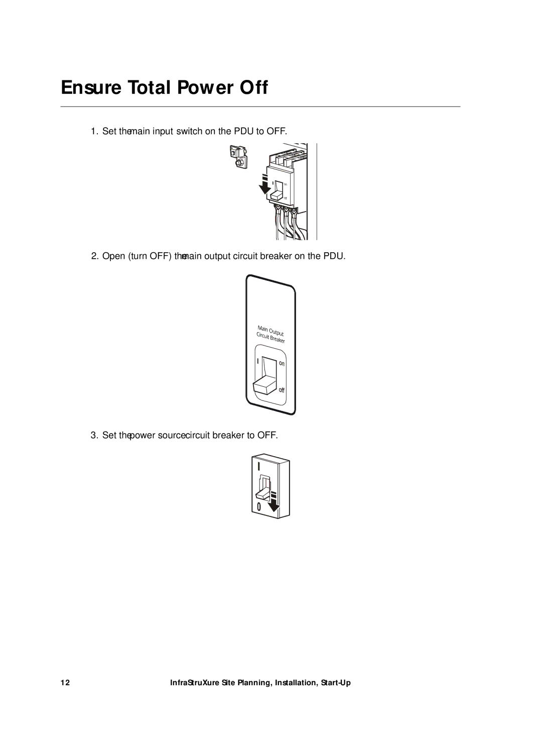 APC Power Supply manual Ensure Total Power Off 