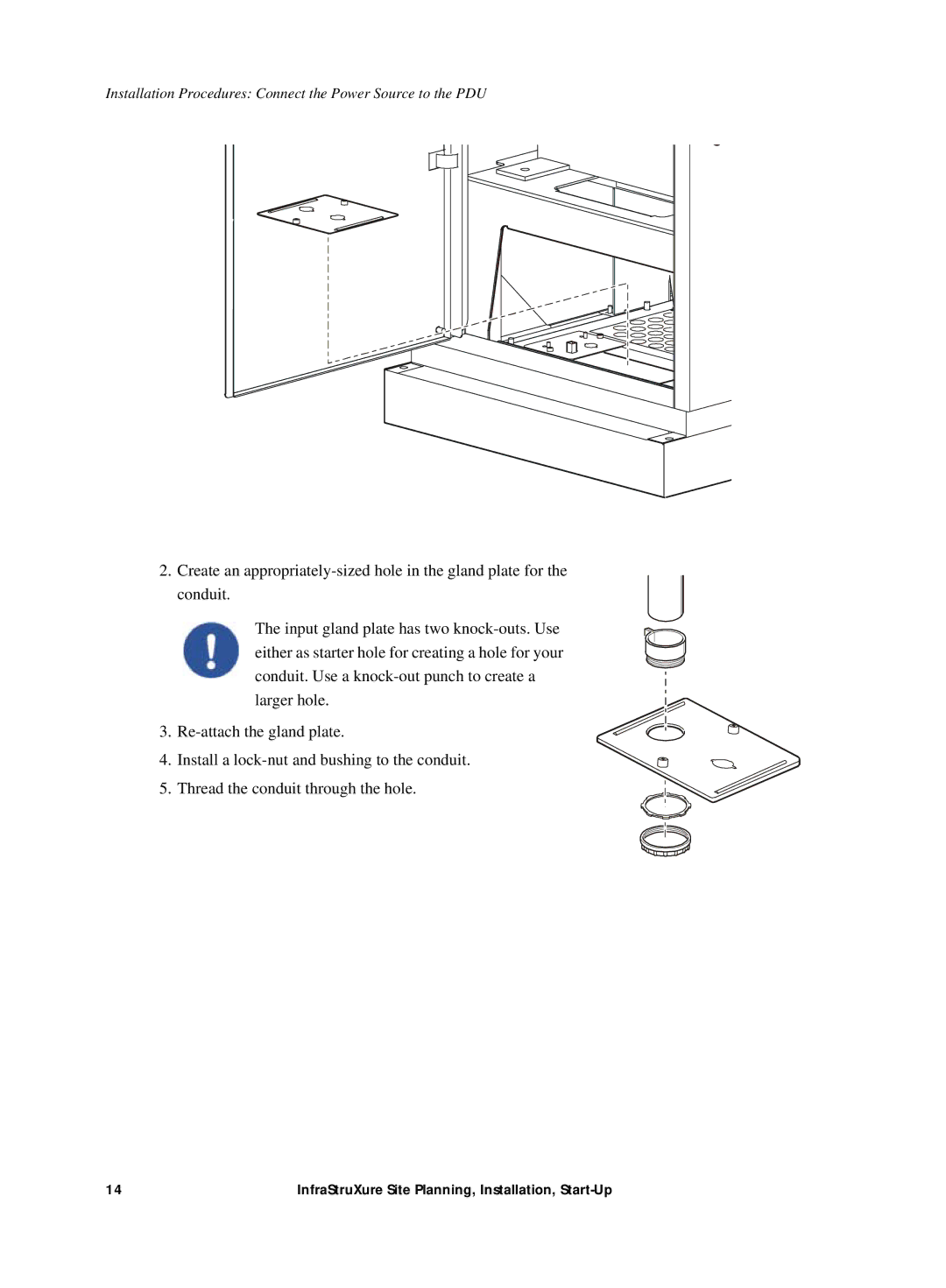 APC Power Supply manual Installation Procedures Connect the Power Source to the PDU 