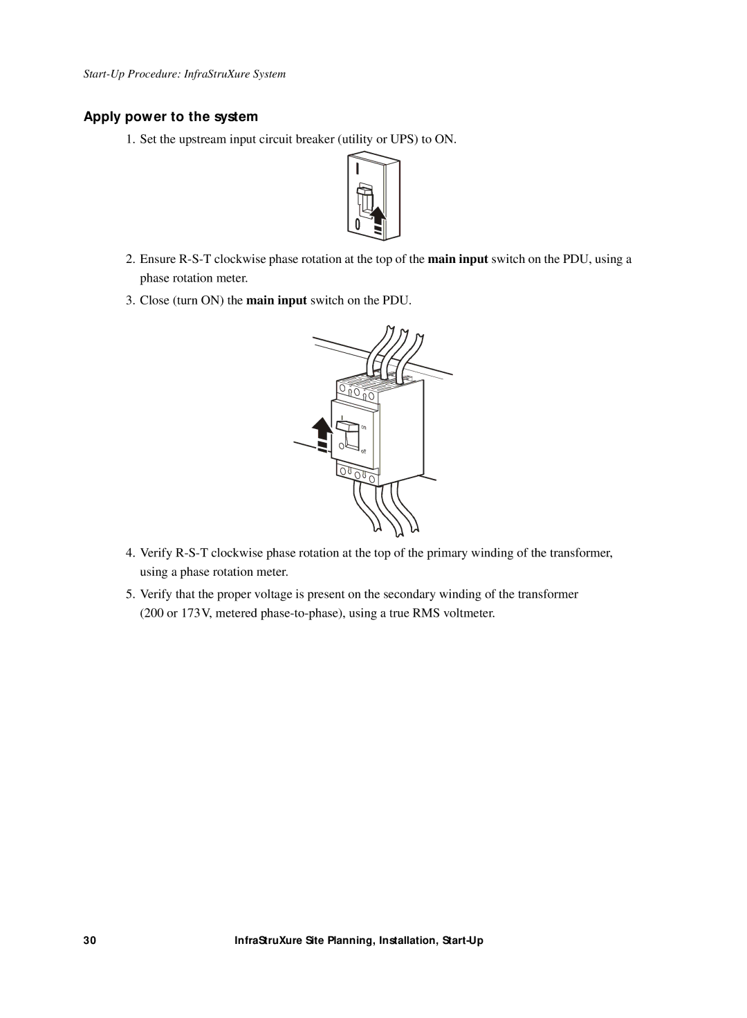 APC Power Supply manual Apply power to the system 