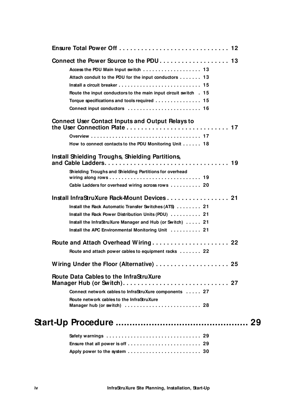 APC Power Supply manual Start-Up Procedure 