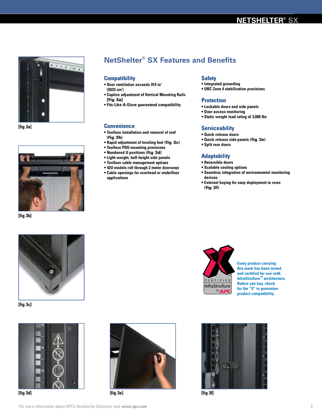 APC Rack Systems manual Compatibility, Safety, Protection, Convenience, Serviceability, Adaptability 