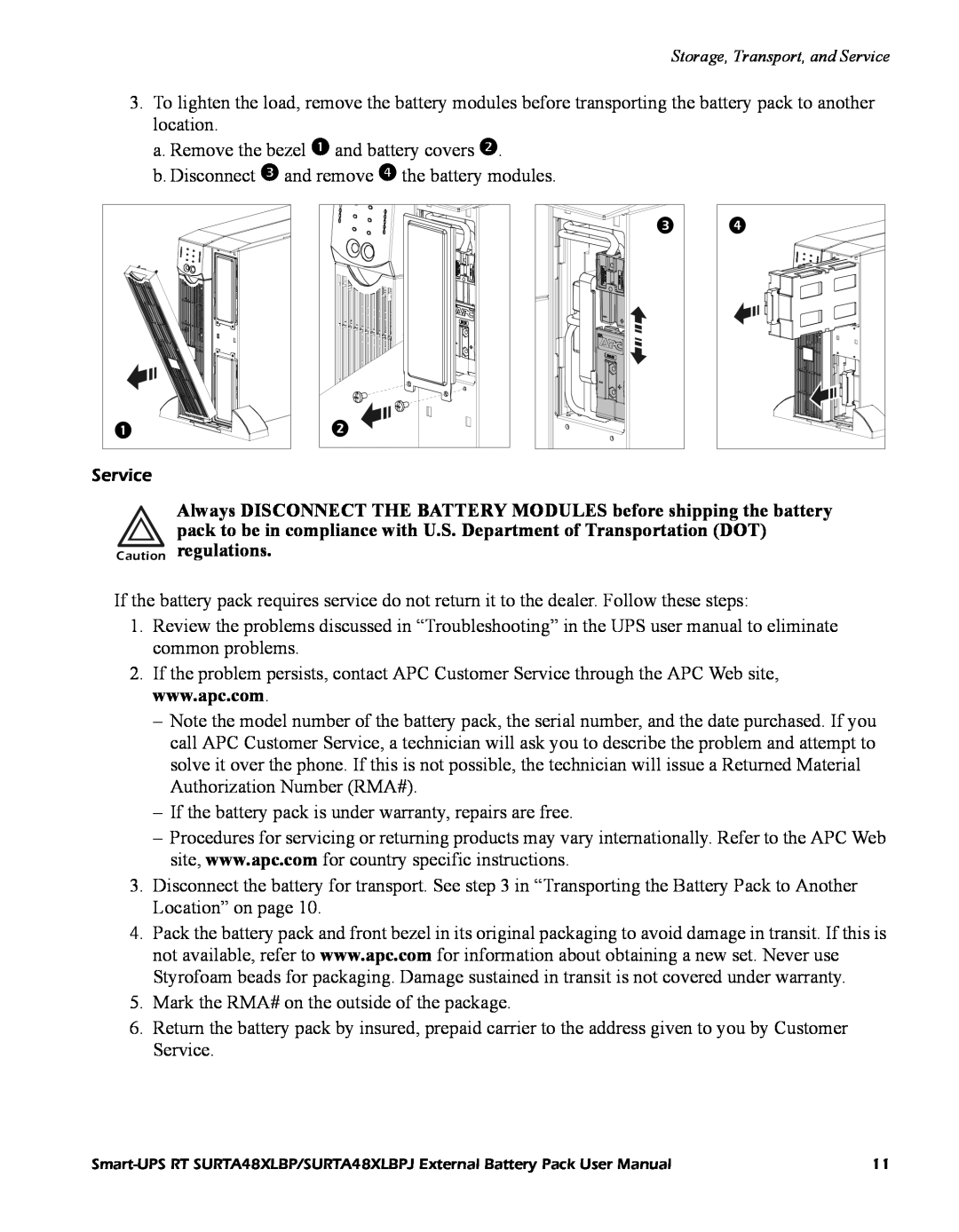 APC URTA48XLBPJ, RT SURTA48XLBP user manual Caution regulations 