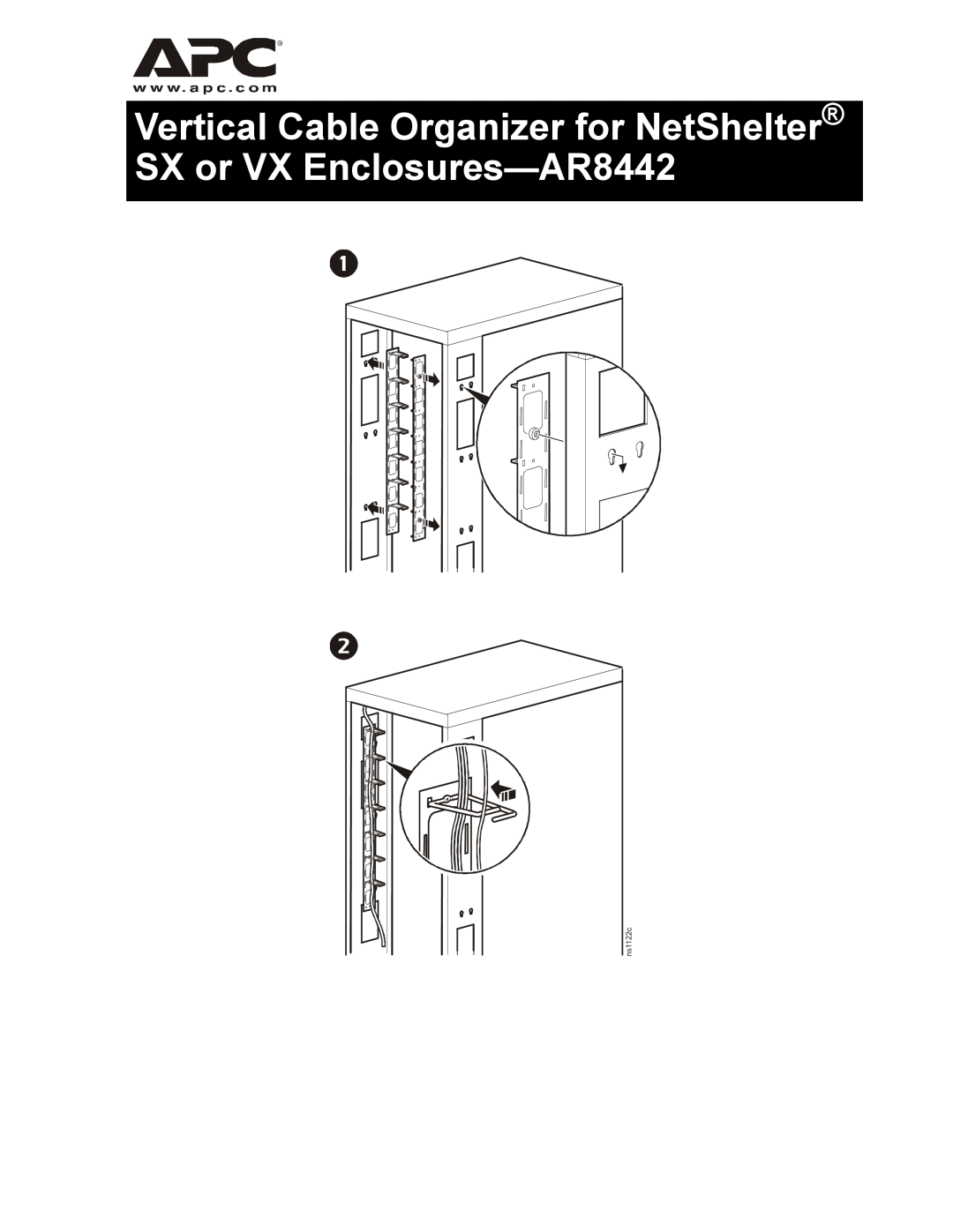 APC SC 420VA, SC 260W, 10/2006990-2977, SC420 manual Vertical Cable Organizer for NetShelter SX or VX Enclosures-AR8442 
