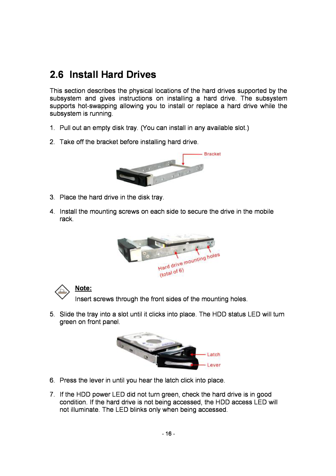 APC SCSI-SATA II manual Install Hard Drives 