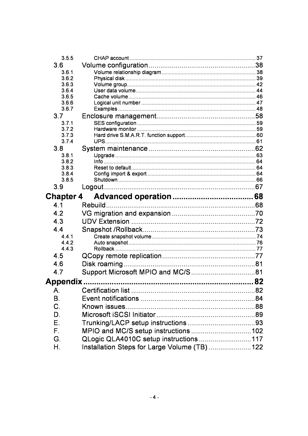 APC SCSI-SATA II manual Advanced operation, Appendix 