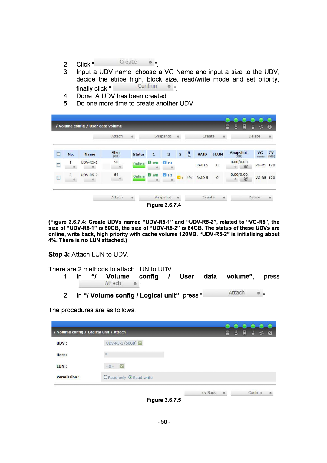 APC SCSI-SATA II manual In “/ Volume config / User data volume”, press 