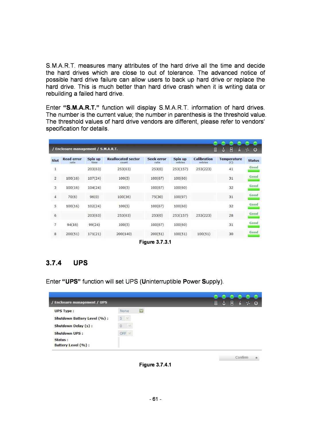 APC SCSI-SATA II manual 3.7.4 UPS 
