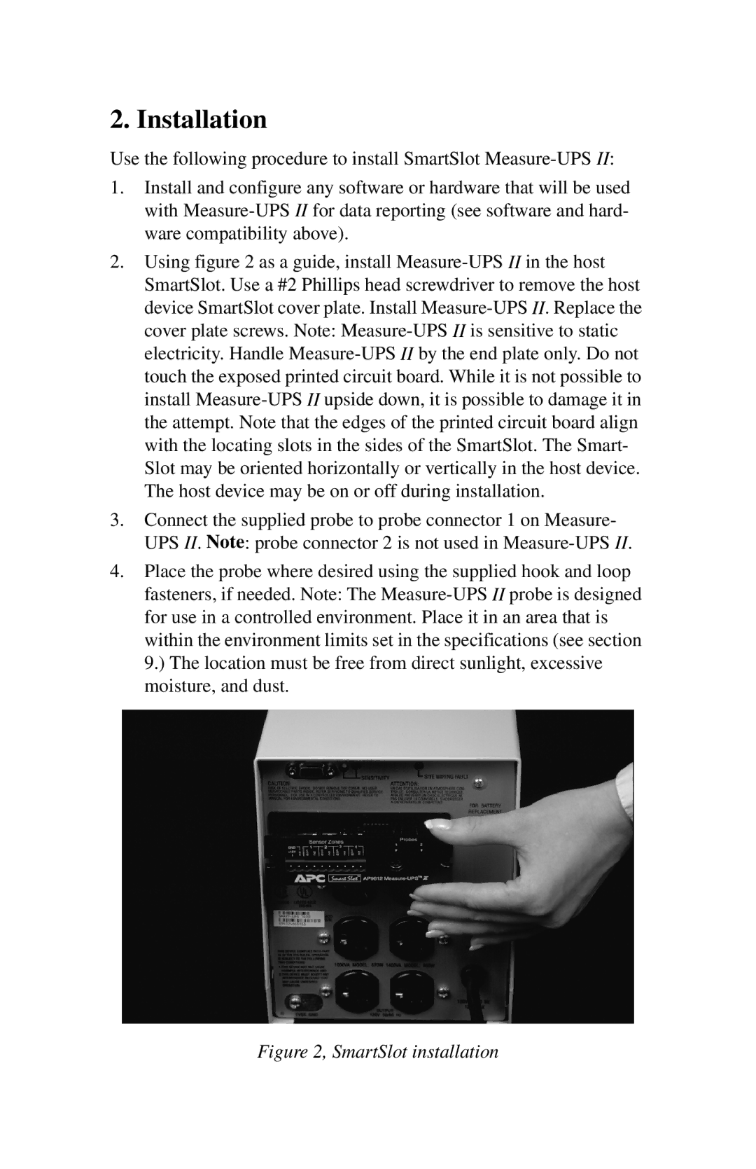 APC SmartSlot Series instruction manual Installation, SmartSlot installation 