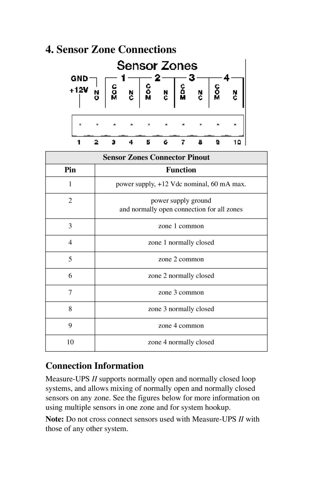 APC SmartSlot Series instruction manual Sensor Zone Connections, Connection Information 