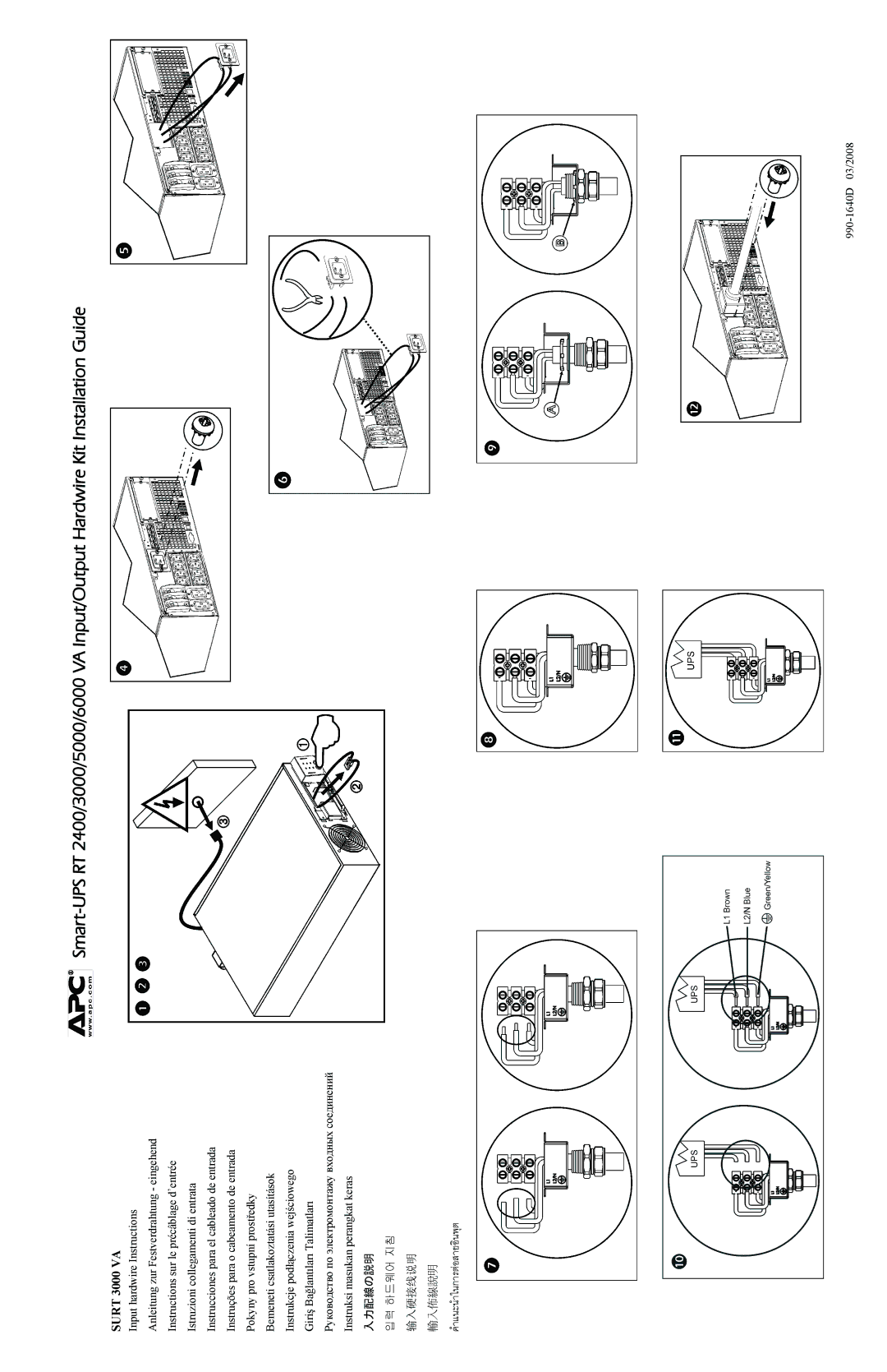 APC SRT5000, SURT007, SRT3000, RT2400, SRT6000 manual Surt 3000 VA 