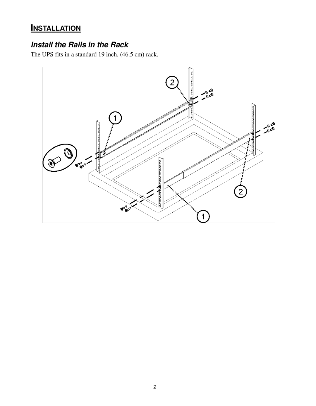 APC 120 V, SUA1000RM1U, SUA1000RM2U, 208 V, 230 V, 100 V manual Install the Rails in the Rack 