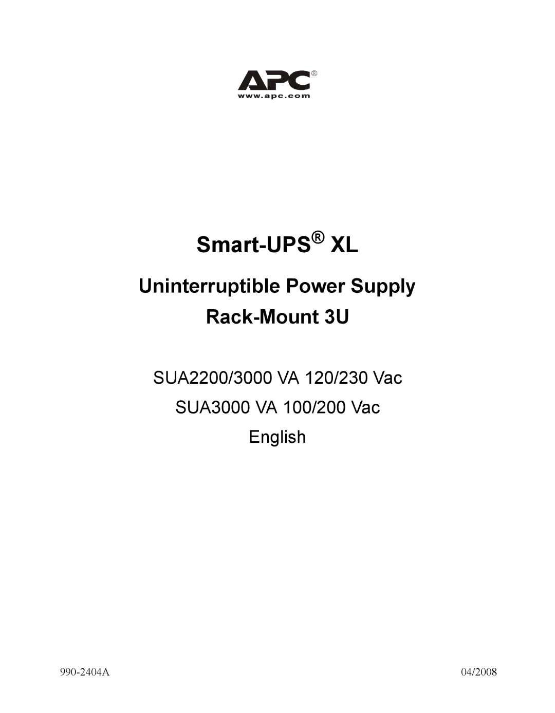 APC SUA2200, SUA3000 manual Smart-UPSXL 