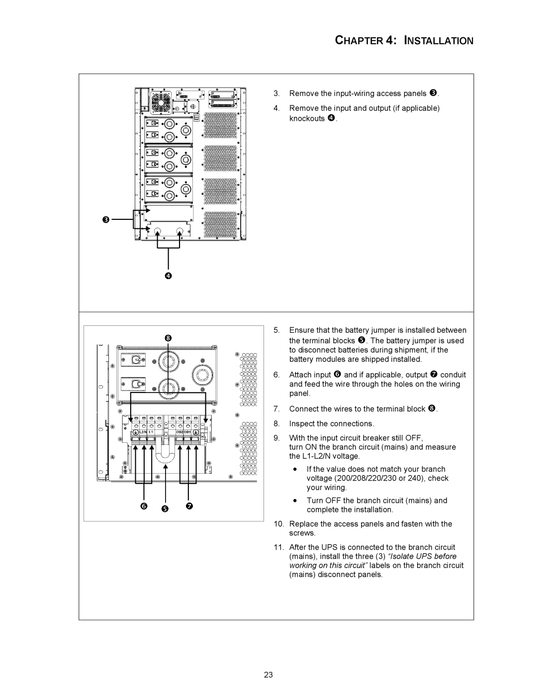 APC 412 kVA, SYBT3 installation manual Installation 