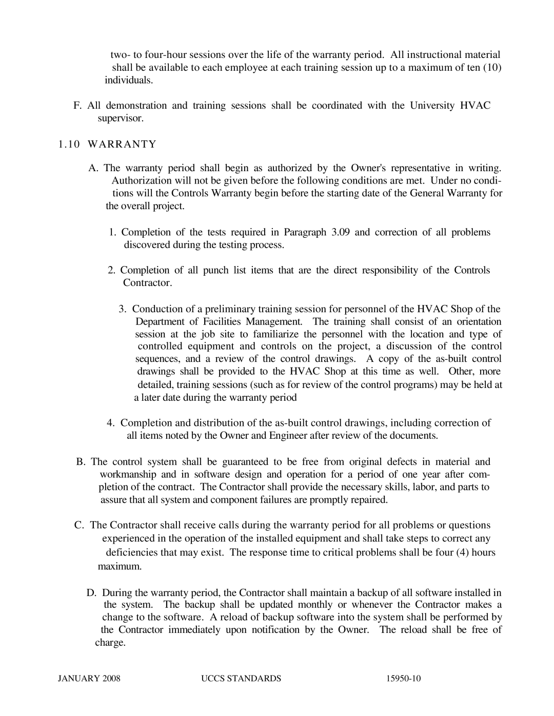 APC UCCS Temperature Control specifications Warranty 