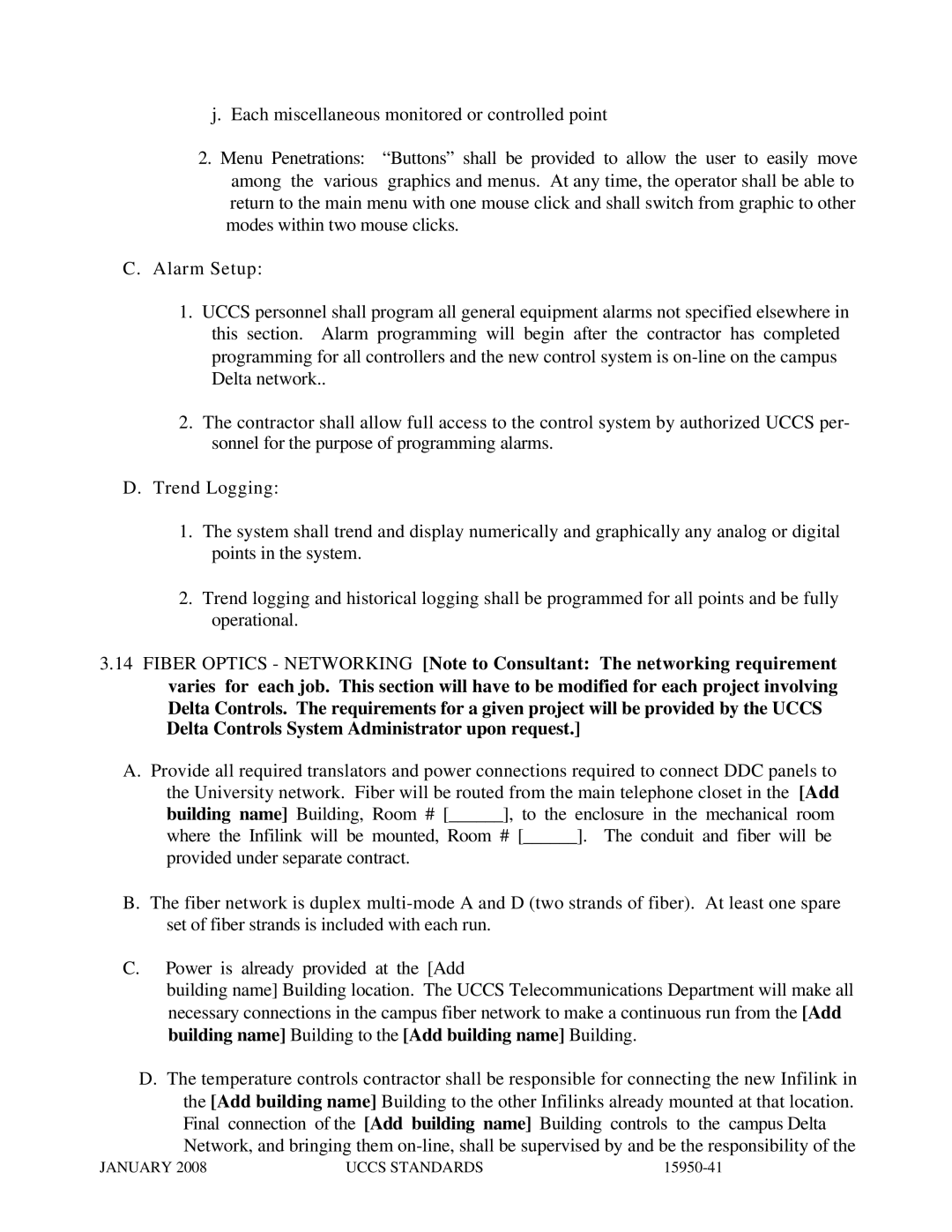 APC UCCS Temperature Control specifications 15950-41 