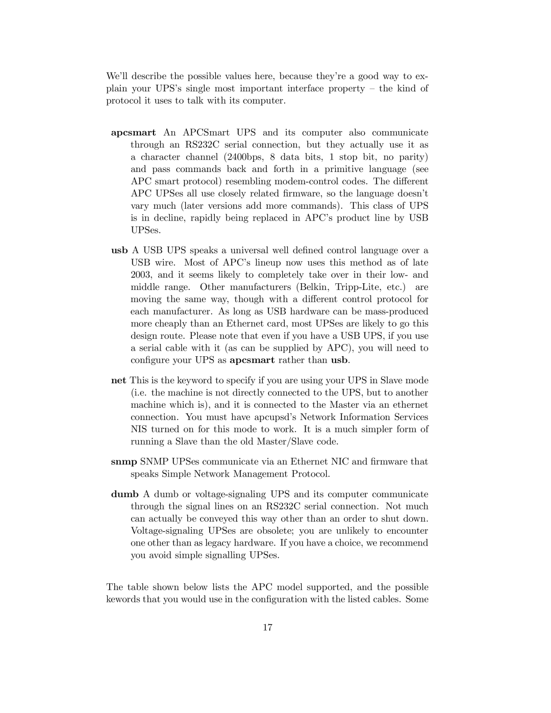 APC UPS control system manual 