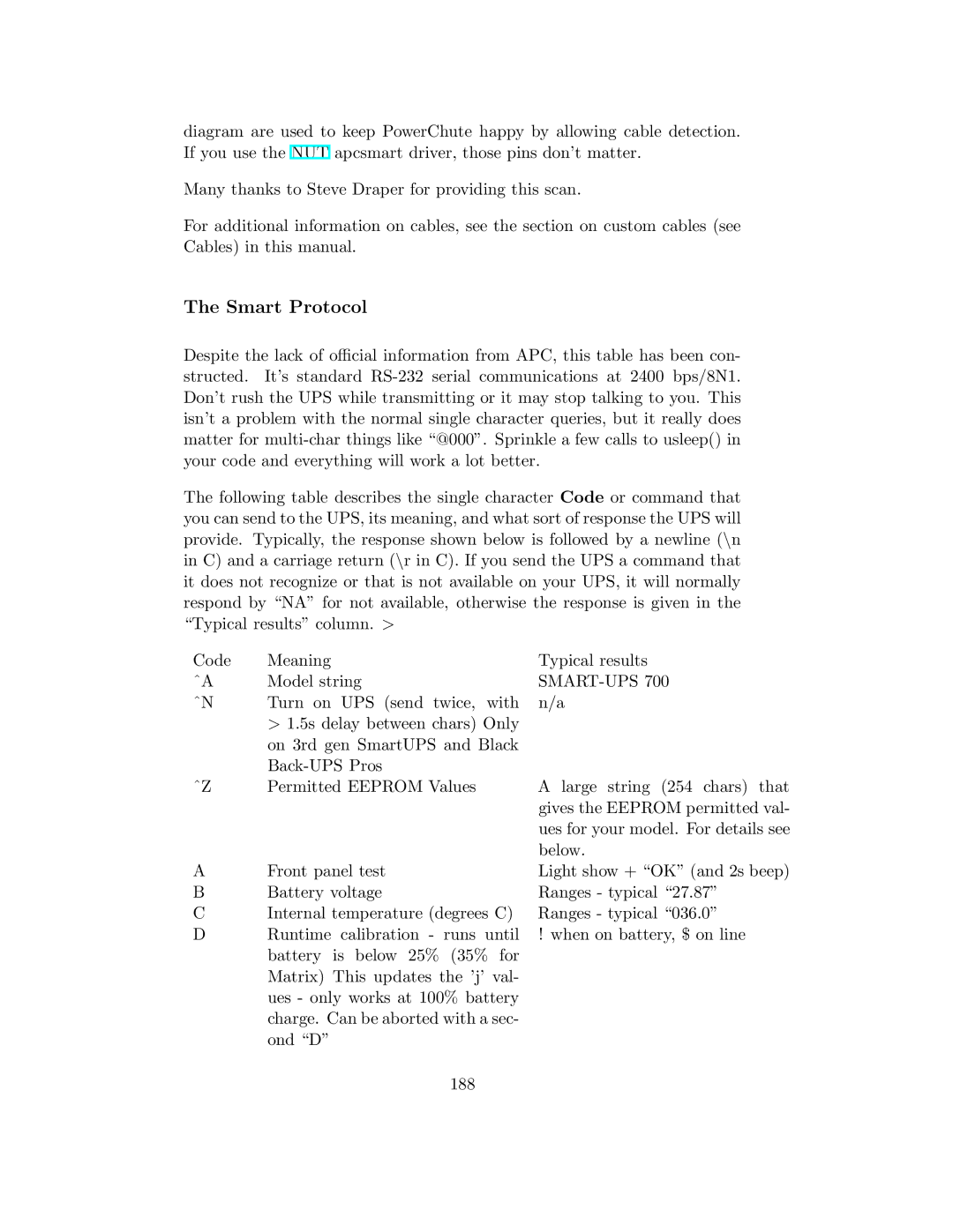 APC UPS control system manual Smart Protocol, Smart-Ups, Below 