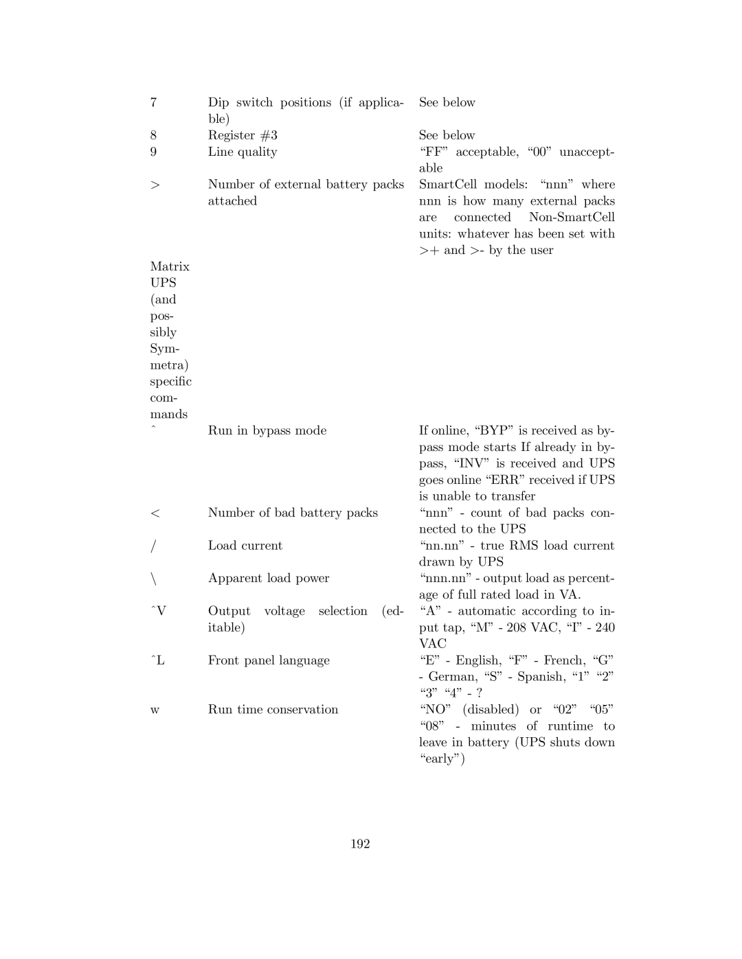 APC UPS control system manual Is unable to transfer, Vac 