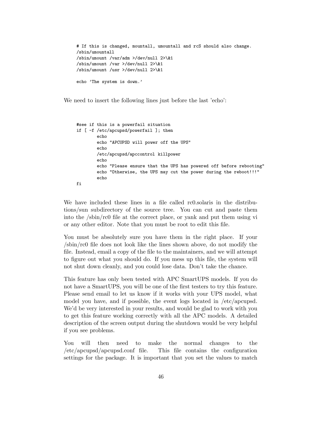 APC UPS control system manual 