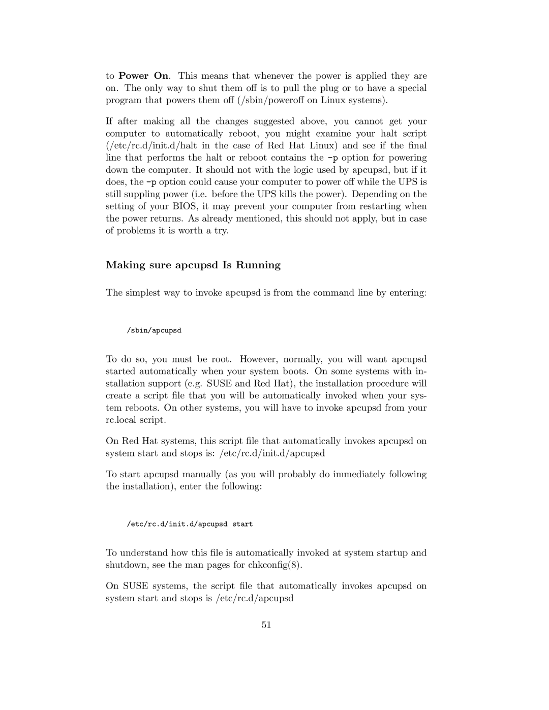 APC UPS control system manual Making sure apcupsd Is Running 