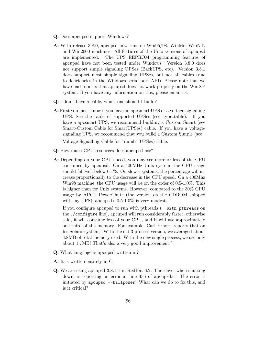 APC UPS control system manual 