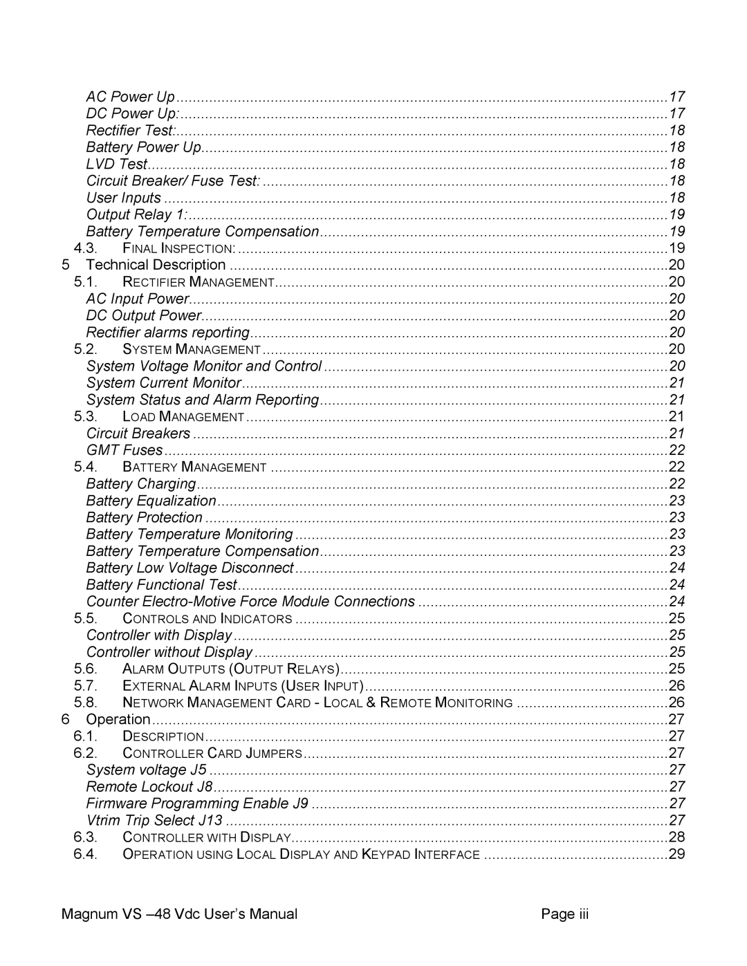 APC VS 50, VS 100 user manual Final Inspection 