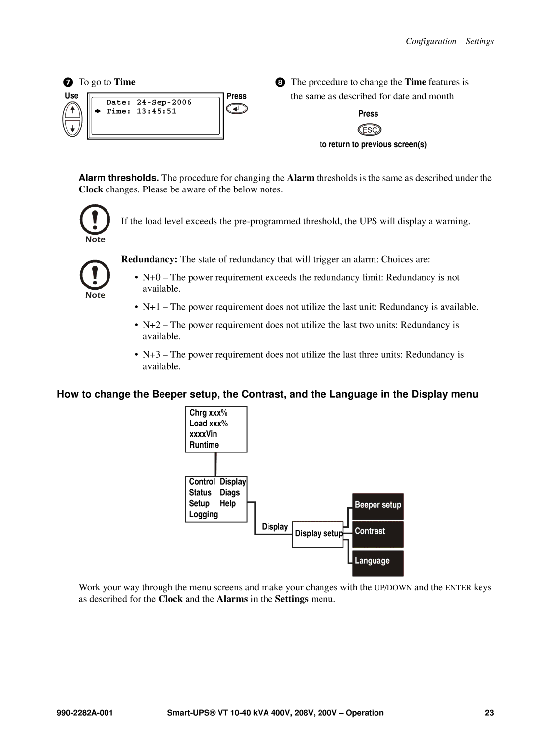 APC VT manual  To go to Time 