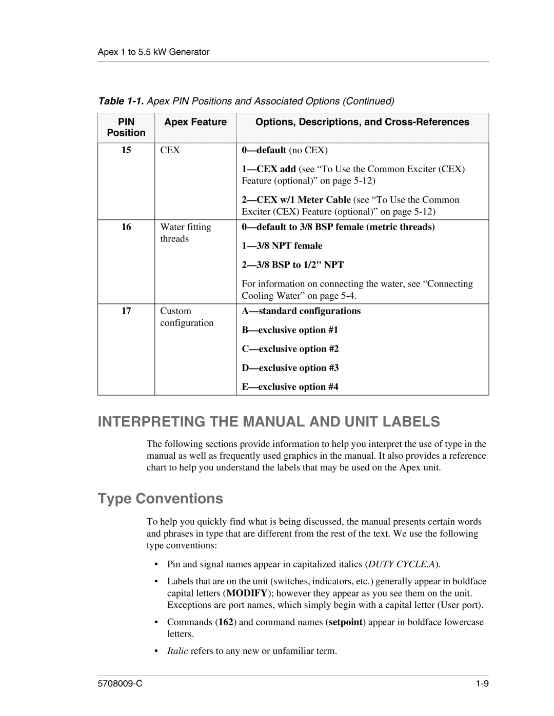 Apex Digital 5708009-C manual Interpreting the Manual and Unit Labels, Type Conventions 