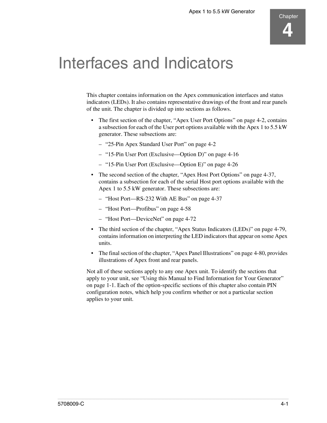 Apex Digital 5708009-C manual Interfaces and Indicators 