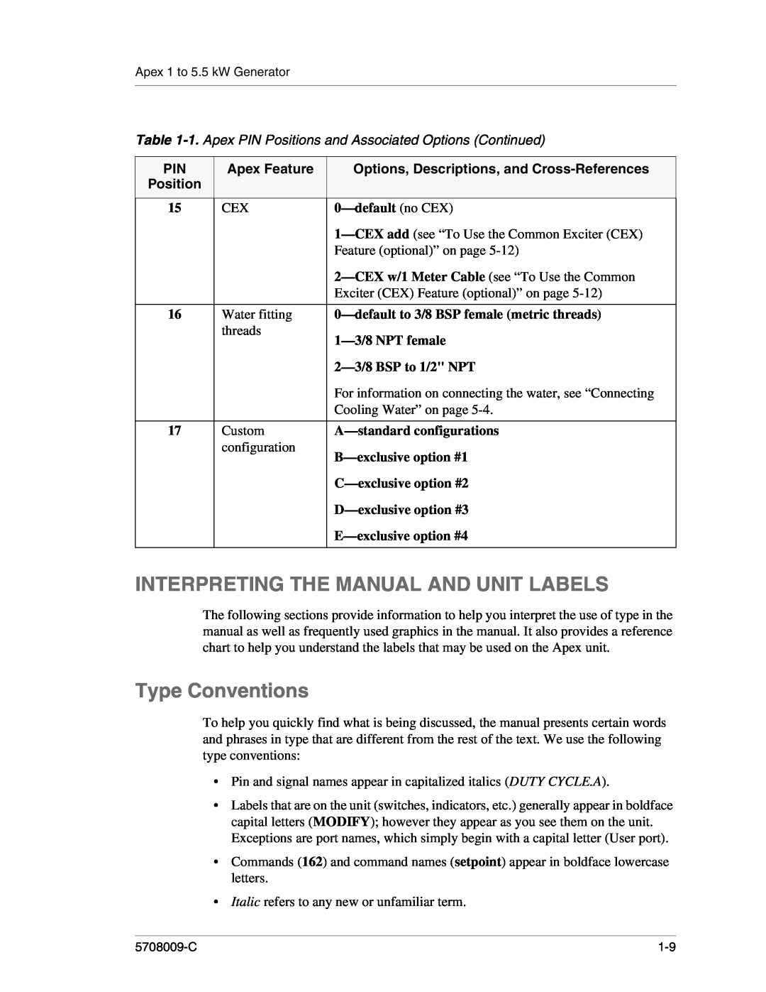 Apex Digital 5708009-C manual Interpreting The Manual And Unit Labels, Type Conventions 