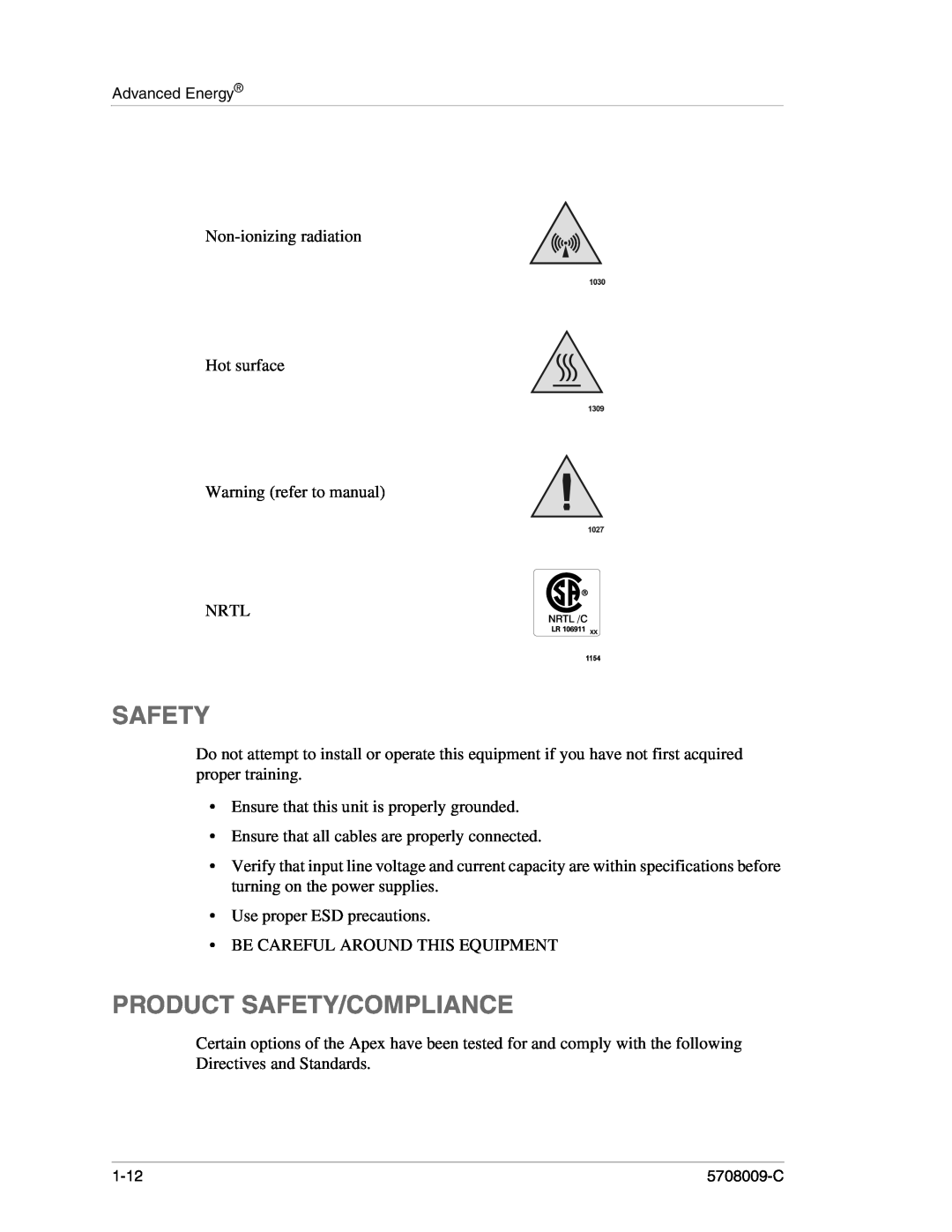 Apex Digital 5708009-C manual Product Safety/Compliance 