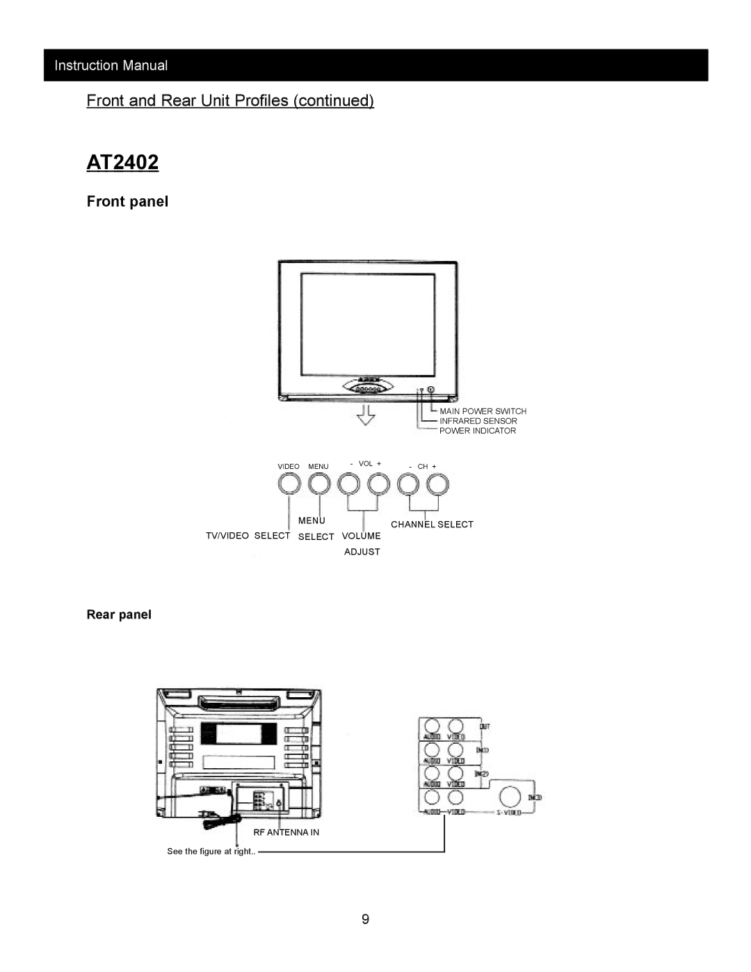 Apex Digital AT1302, AT 2002, AT2402, AT2702, AT2002 instruction manual 