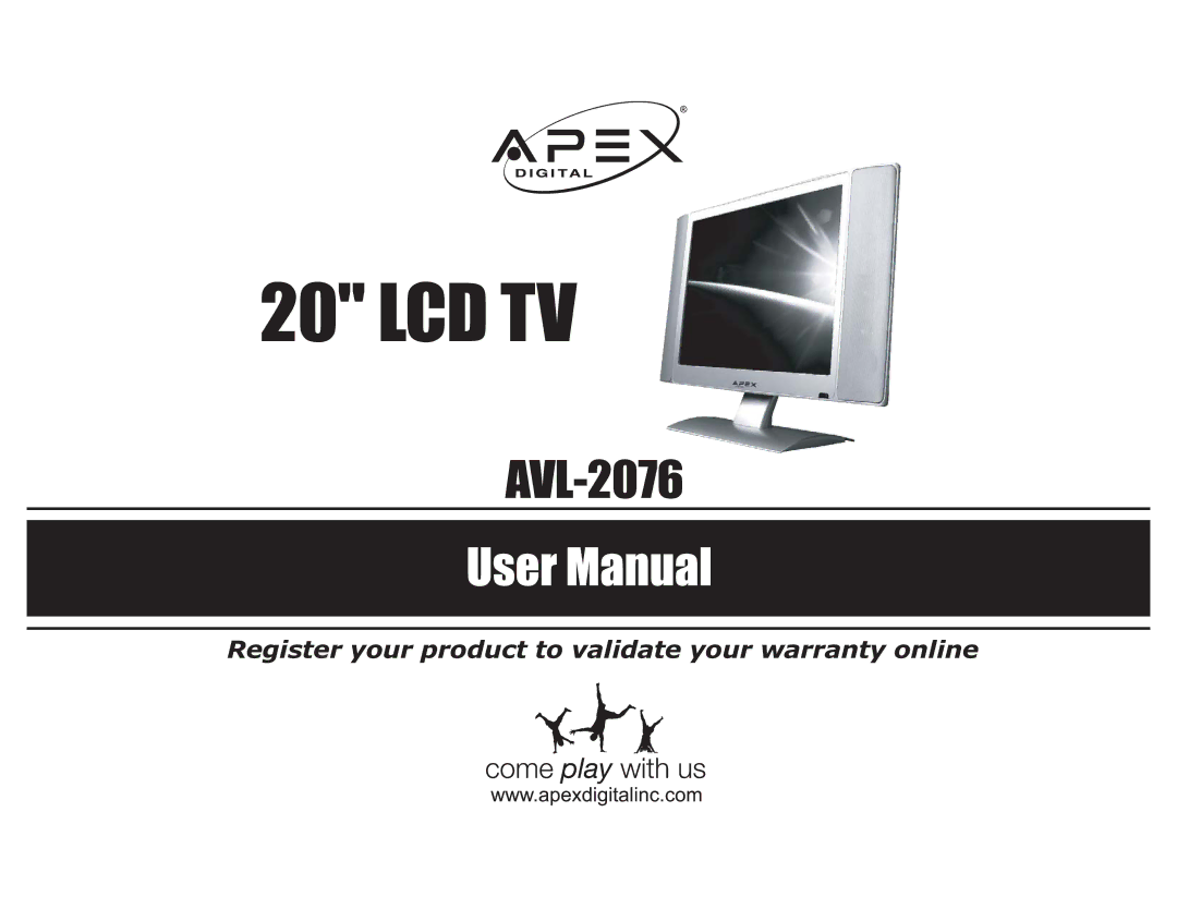 Apex Digital AVL-2076 warranty Lcd Tv 