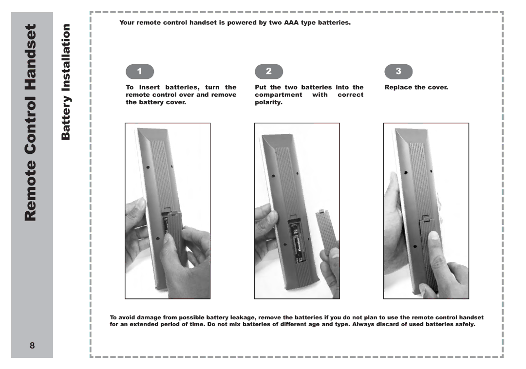 Apex Digital AVL2776 manual Handset, Control, Remote 