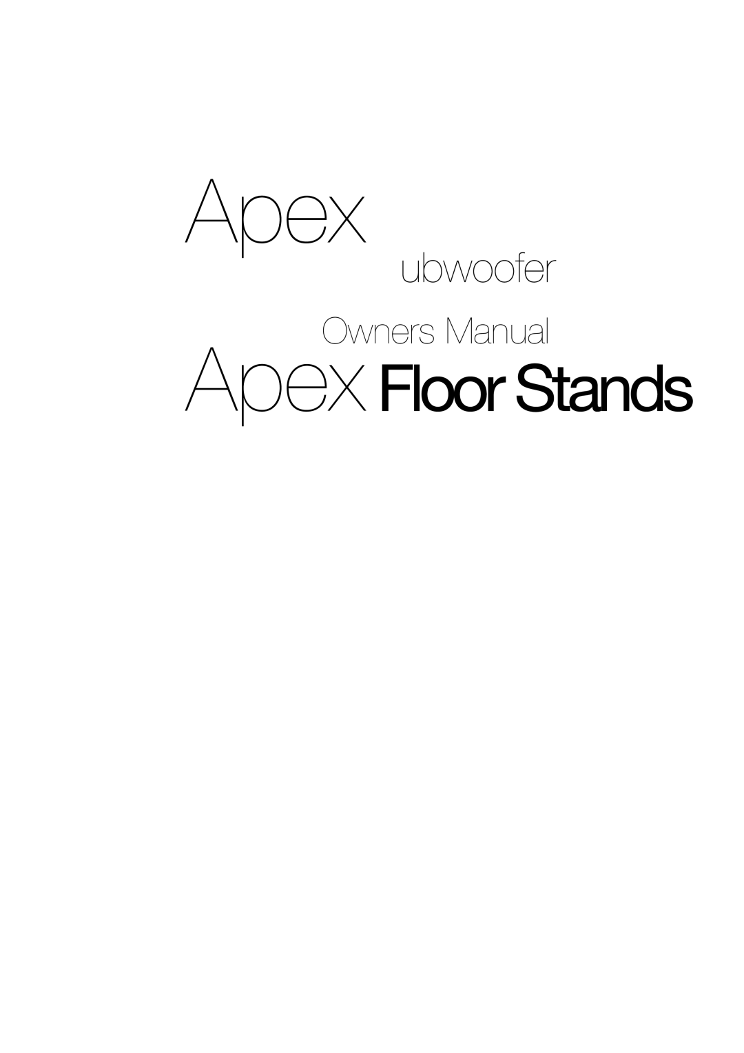 Apex Digital AW-12 owner manual 