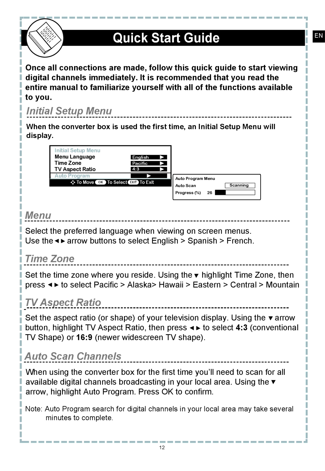 Apex Digital DT150 user manual Quick Start Guide 