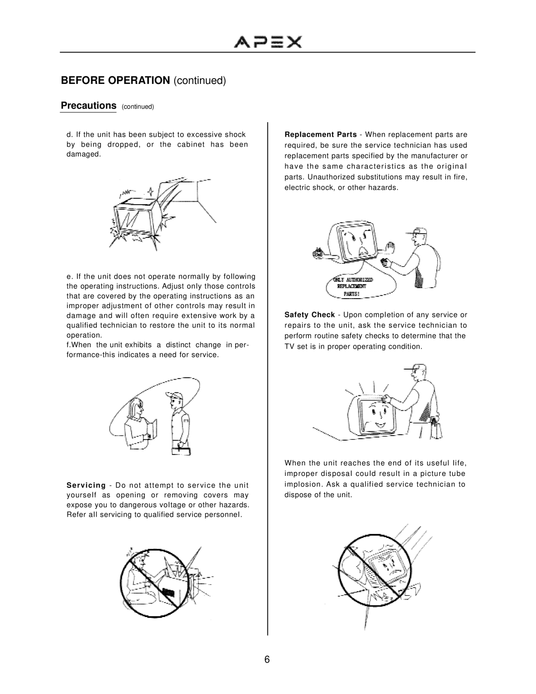 Apex Digital GT2715DV operation manual Before OPERATlON 