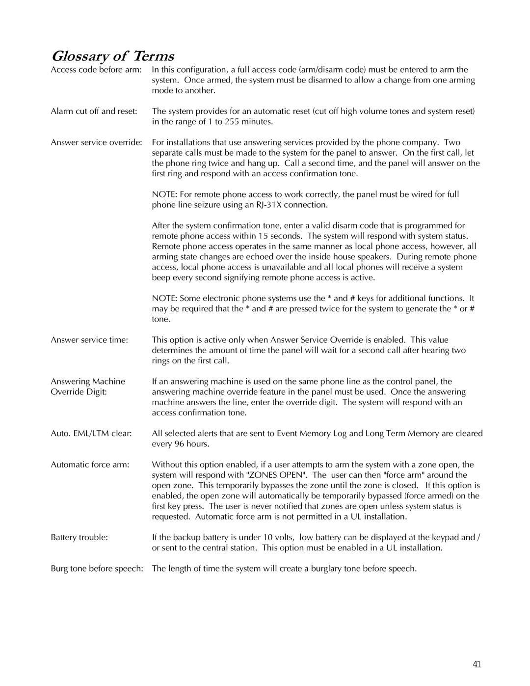 Apex Digital K1106 installation instructions Glossary of Terms 