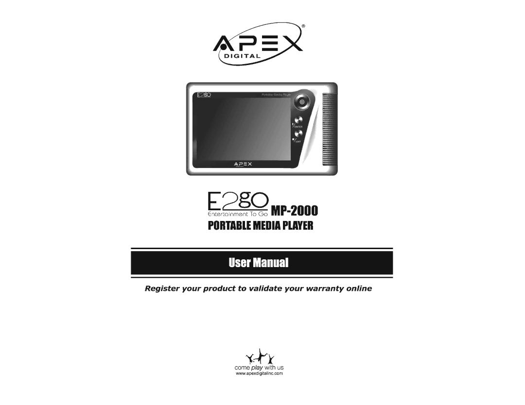 Apex Digital MP-2000 manual 