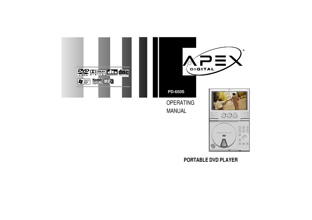 Apex Digital PD-650S manual Operating Manual 