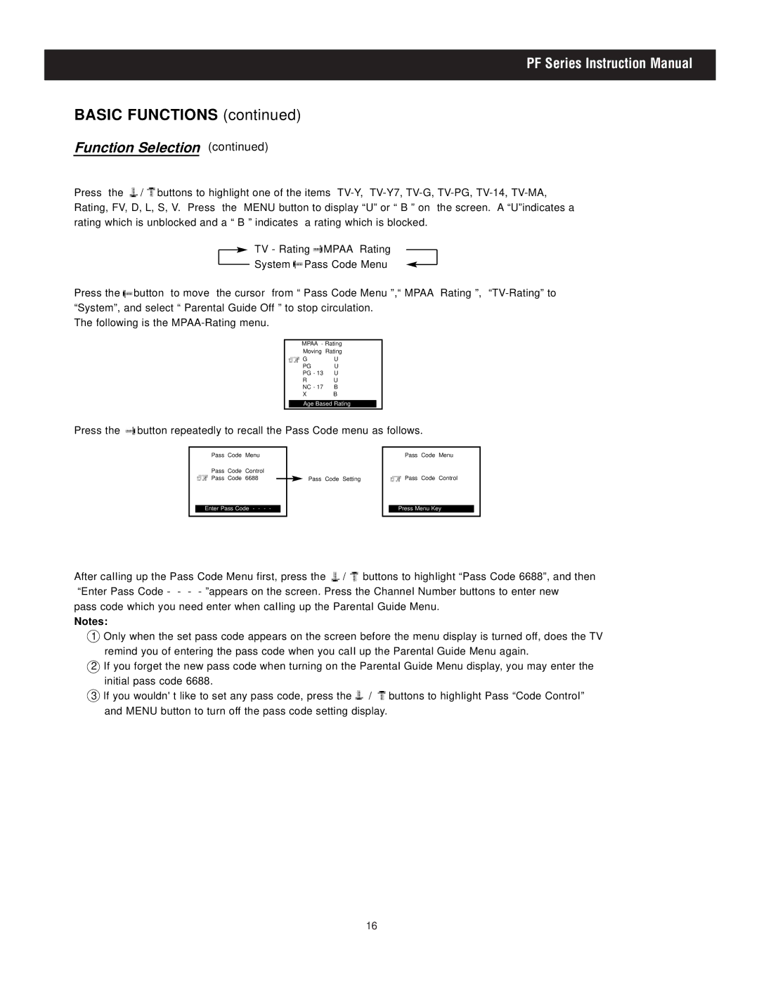 Apex Digital PF2725, PF2425, PF3225 manual Age Based Rating 